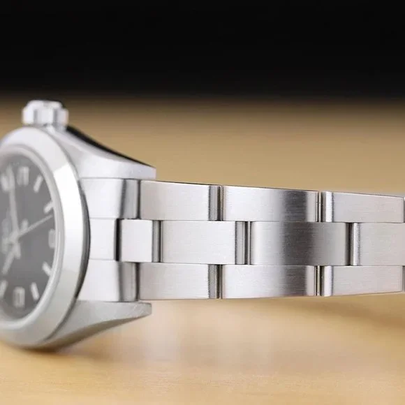 PAPERS! Rolex Oyster Ladies Black 24mm Watch! MINT! SALE! - Picture 7 of 10